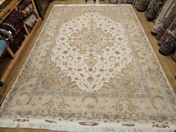 370x250 handgeknoopt perzisch tapijt tabriz 50raj met zijde ID27382 - Afbeelding 3