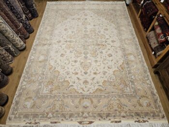 370x250 handgeknoopt perzisch tapijt tabriz 50raj met zijde ID27382